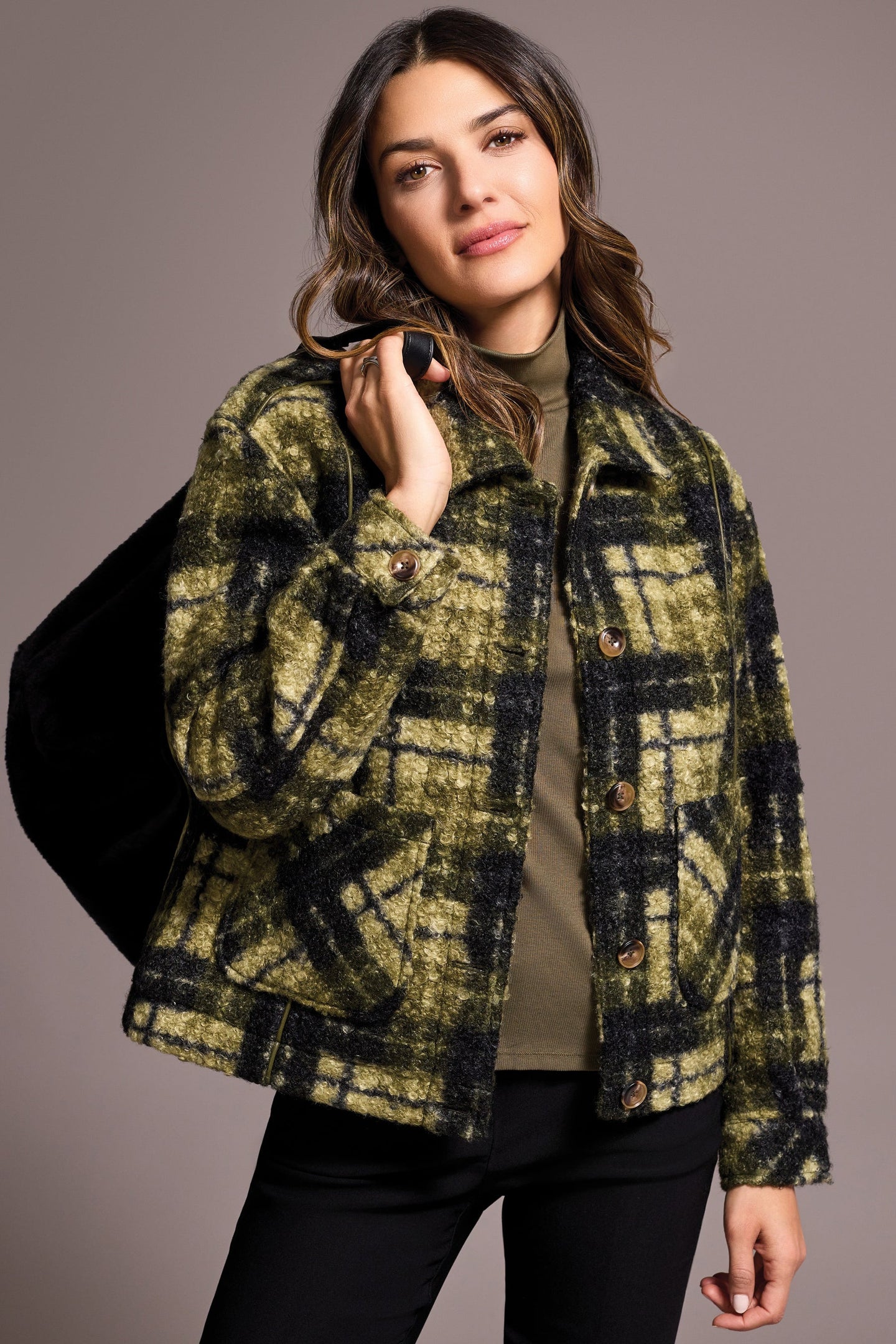 Tribal Check Fleece Jacket
