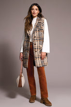 Load image into Gallery viewer, Tribal Teddy Check Longline Gilet
