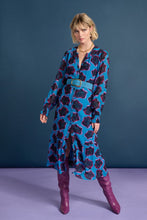 Load image into Gallery viewer, Pom Amsterdam Flower Pop Blue Dress

