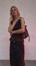 Load and play video in Gallery viewer, Damson Madder Leopard Pouch Bag
