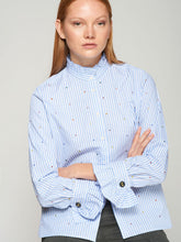 Load image into Gallery viewer, Vilagallo Nicola Diamante Striped Shirt
