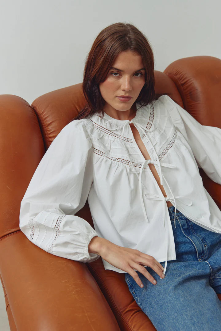 Noella Marceline Tie up Blouse