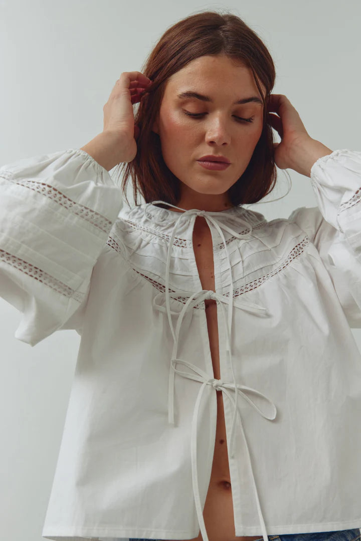 Noella Marceline Tie up Blouse