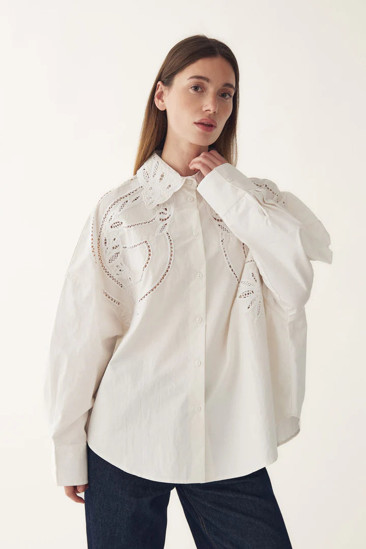 Noella Maisy Openwork Boxy Shirt