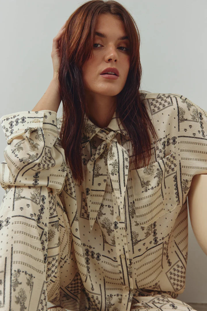 Noella Linna Dolly Ivory Print Shirt