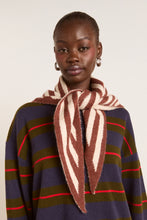 Load image into Gallery viewer, Damson Madder Stripe Triangle Scarf
