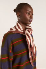 Load image into Gallery viewer, Damson Madder Stripe Triangle Scarf
