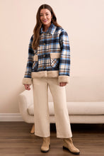 Load image into Gallery viewer, Tribal Check Blues Winter Jacket

