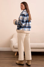 Load image into Gallery viewer, Tribal Check Blues Winter Jacket
