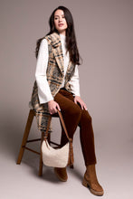Load image into Gallery viewer, Tribal Teddy Check Longline Gilet
