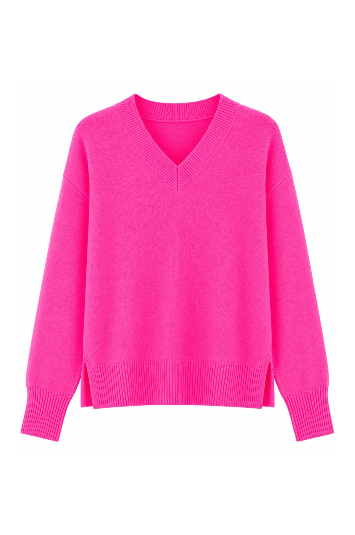 TWNS Boulder V Neck jumper with slits